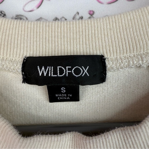 Wildfox pullover all you need is love long sleeve Beige Sweater with Red Text - Picture 9 of 11